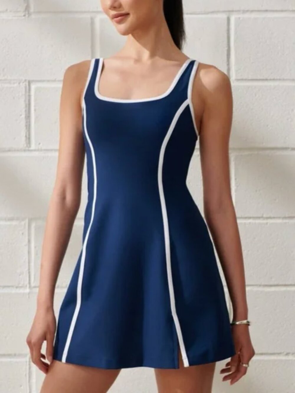 Abercrombie & Fitch | YPB sculptLUX Mini Dress in Navy Active Tennis | Size XS